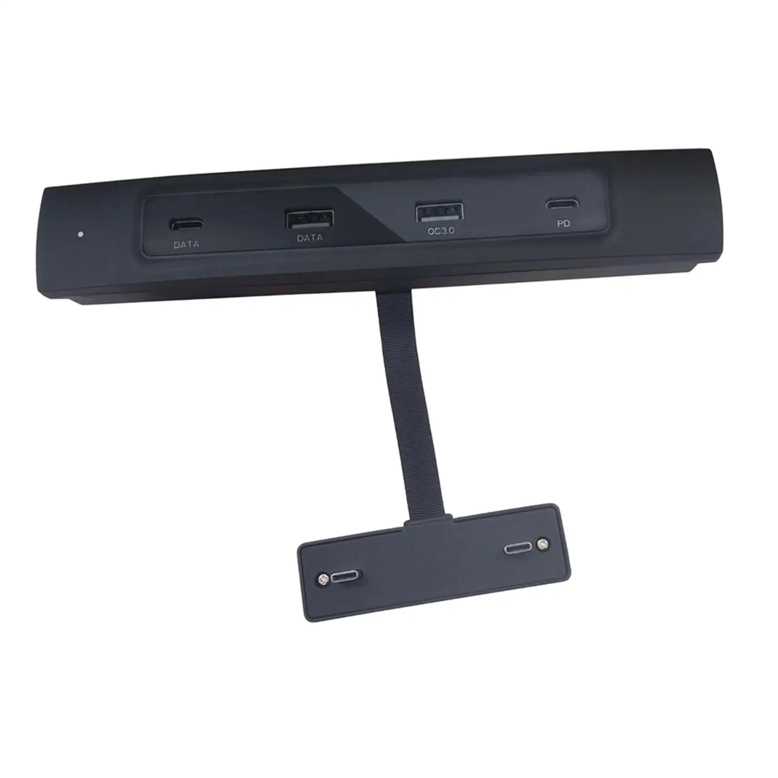 

USB LED Hub Adapter Docking Station 27W Quick Center Console Adapter USB Extender for Tesla Model 3/Y Auto Accessories