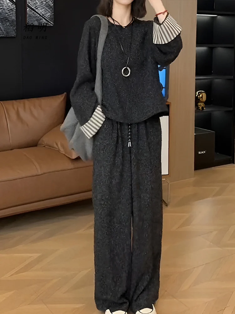 Весенне-осенний модный спортивный костюм в стиле вестерн для отдыха Lazy Sle