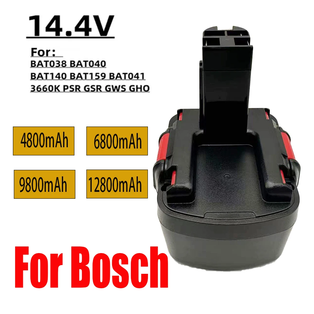 Фото (Для Bosch) Сменные аккумуляторы для электроинструментов 14,4 В 12,8 Ач BAT038, BAT040, BAT140, PSR 14,4VE-2, GSR 14,4 В, GDS, 35614, BAT041 №1