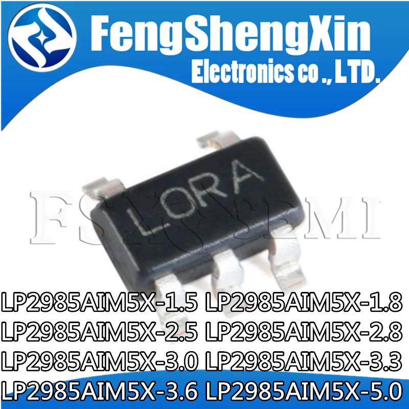 

10PCS LP2985AIM5X-3.3 LORA SOT23-5 LP2985AIM5X 1.5 1.8 2.5 2.8 3.3 3.0 3.6 5.0 3V 5V SOT LP2985 SMD