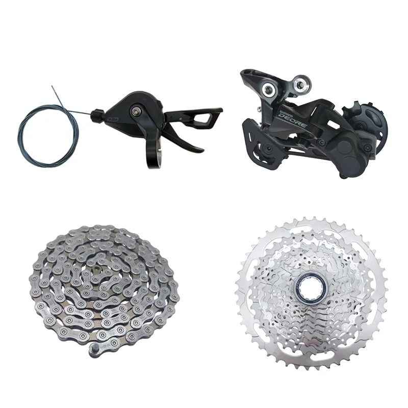 

Shimano DEORE M4100 M5120 1x10 Speed Groupset MTB Mountain Bike SL-M4100 Shift Lever RD-M5120 Rear Derailleur Cassette Chain 10V