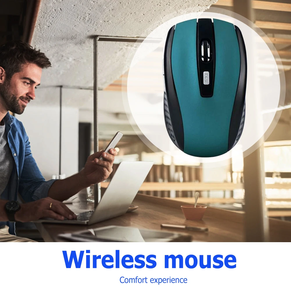 

Bluetooth Wireless Mouse 6 Buttons 2.4GHz Wireless 2000DPI Optical USB Receiver Laptop Notebook Rechargeable PC Mouse