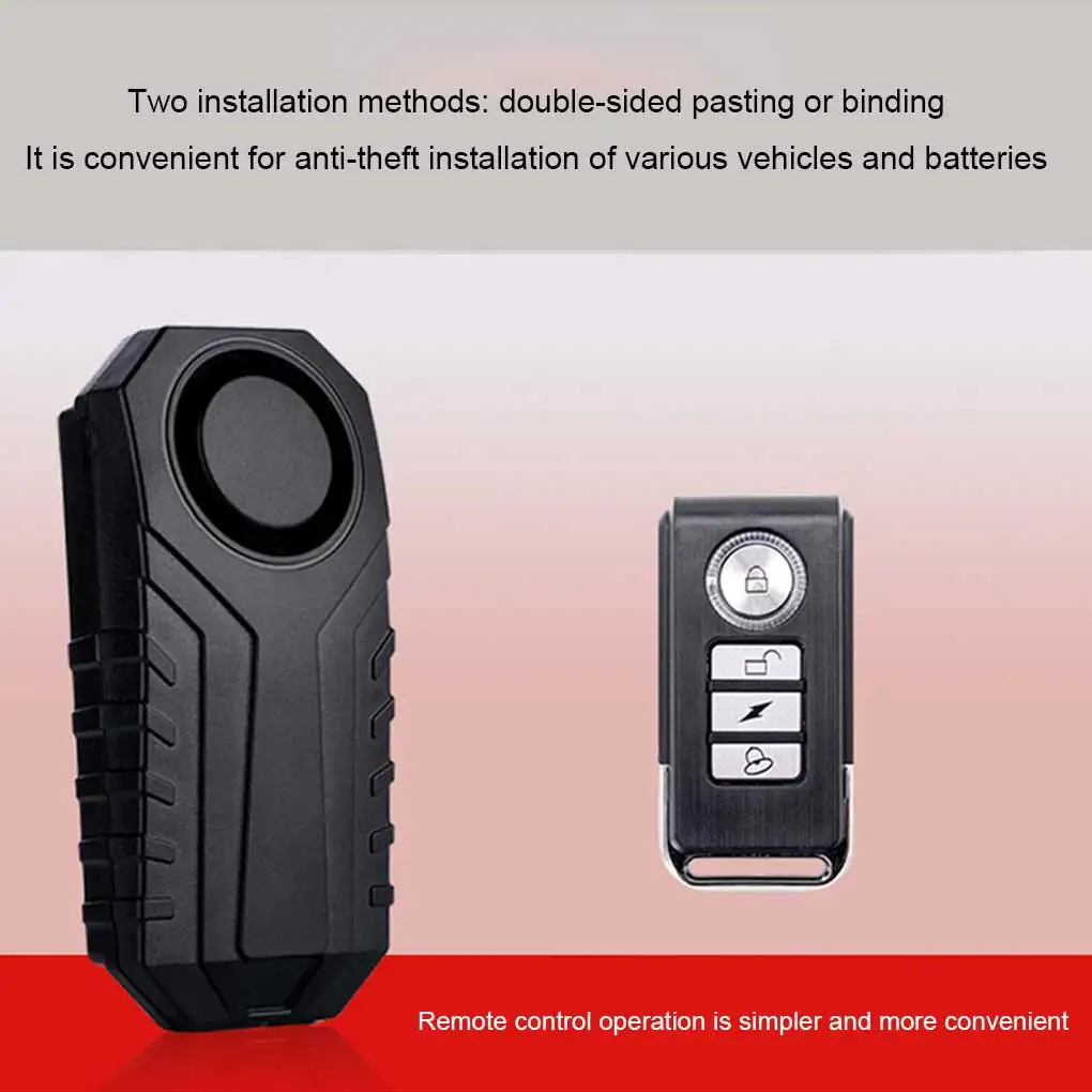 

Remote Control Motorbike Alarm Riding Safety Remind Vibration Sensor