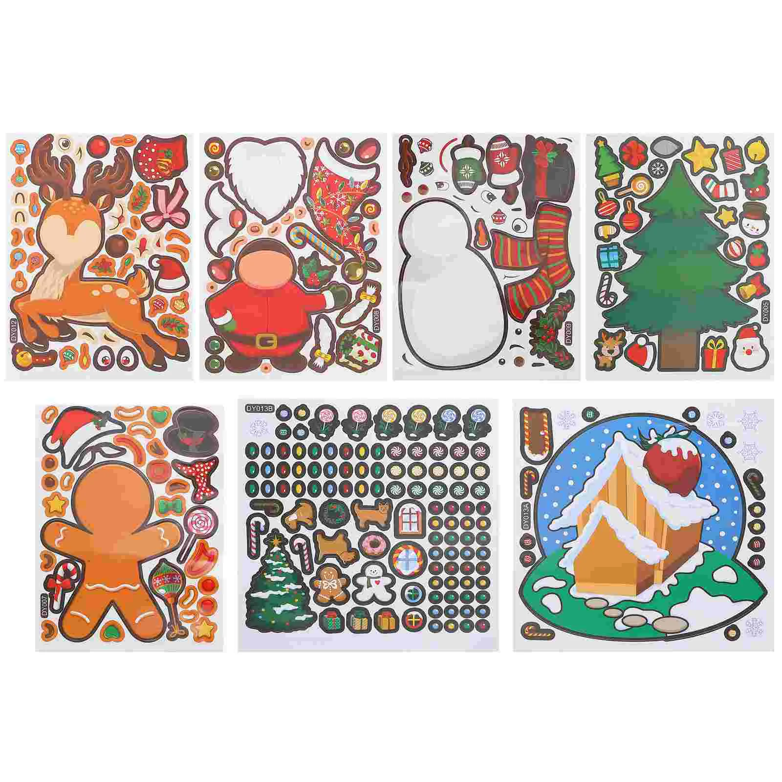 

12Pcs Good Creative Fine Durable PVC Stickers Christmas Stickers Removable Stickers Nail sticker