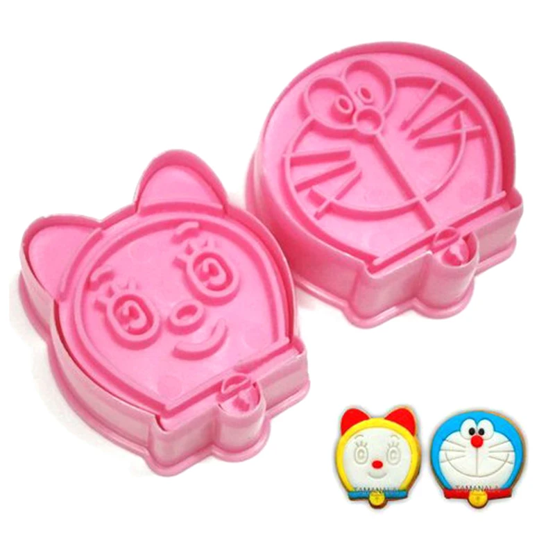 

Милая мультяшная наклейка Doraemon, 2 шт., инструмент для украшения тортов из смолы