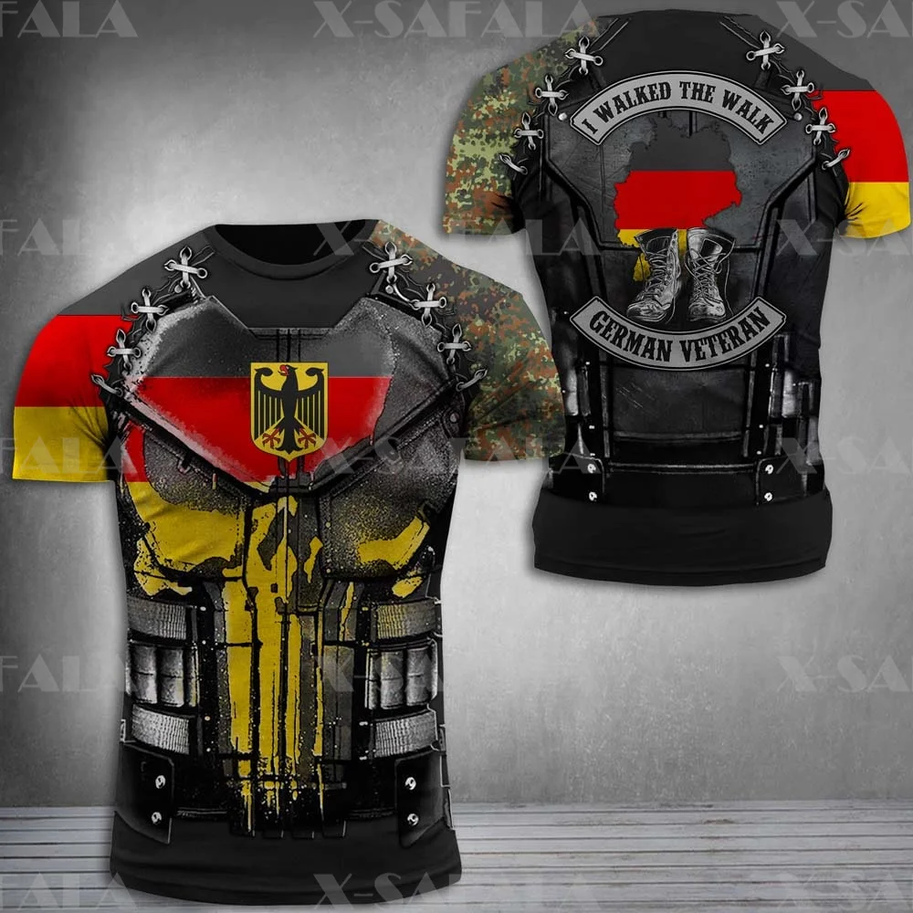 

GERMANY Soldier-ARMY-VETERAN GERMAN Country Flag 3D Printed High Quality T-shirt Summer Round Neck Men Female Casual Top-7