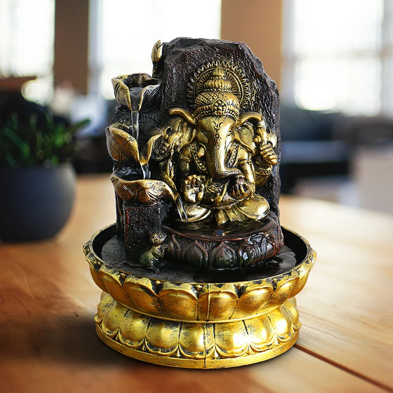 Индуистский фэн-шуй светодиодный водный фонтан украшение для дома