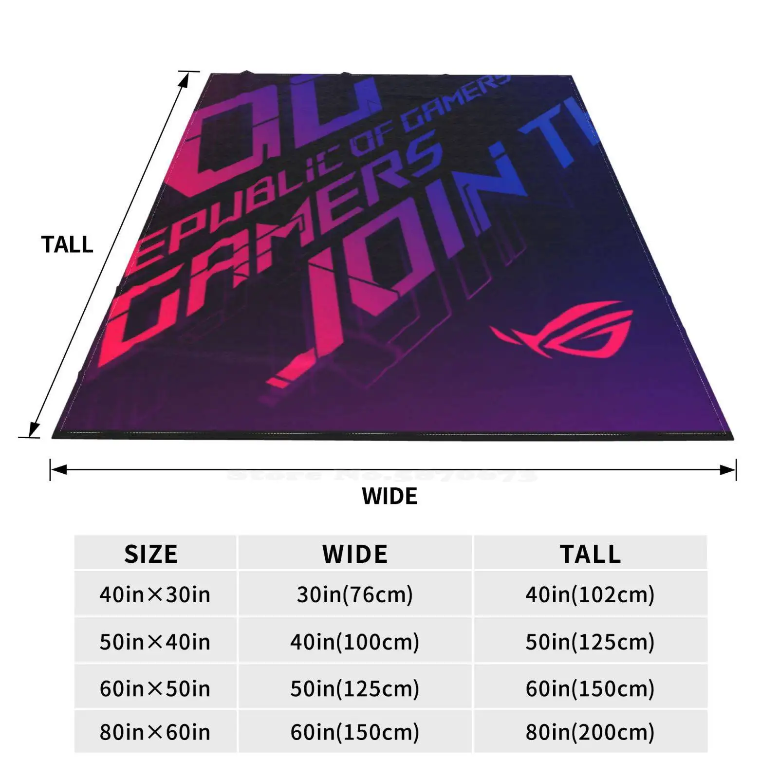 Играйте в Республику геймеров Rog Asus мягкое одеяло для кондиционирования воздуха