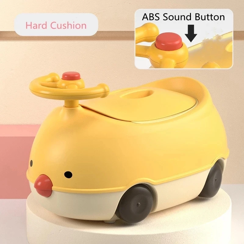 

2 Colors Children's Pot With Brush Cute Chick Cartoon Toilet Training Seat For Boy Girl Baby Camping Travel Urinal Pee Bucket