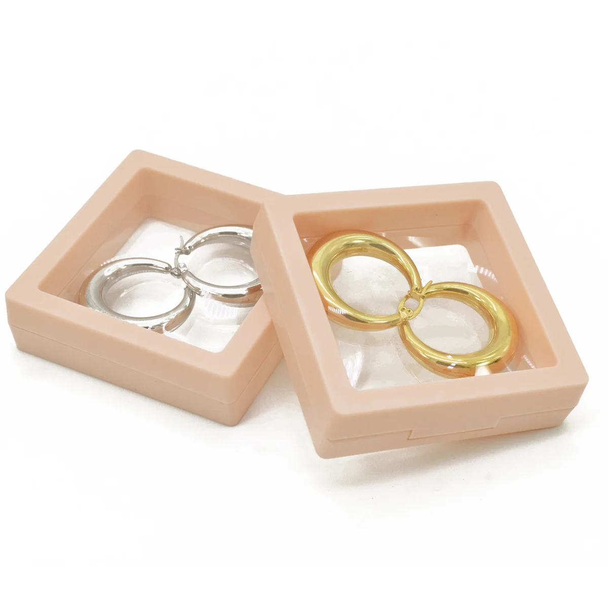 

Женские серьги-кольца из нержавеющей стали с покрытием из 18-каратного золота