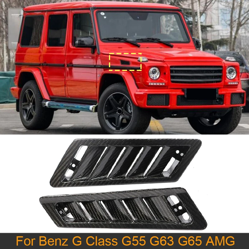 

Переднее боковое освещение автомобиля для Mercedes Benz G Class G55 G63 G65 AMG 2004-2018, переднее крыло с воздушным потоком, отделка из углеродного волокна