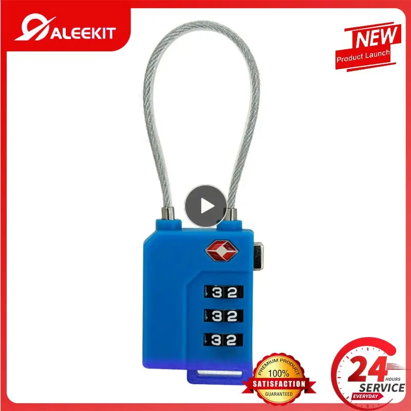 

Digit Password Lock Steel Wire Security Lock Suitcase Luggage Coded Lock Cupboard Cabinet Locker Padlock