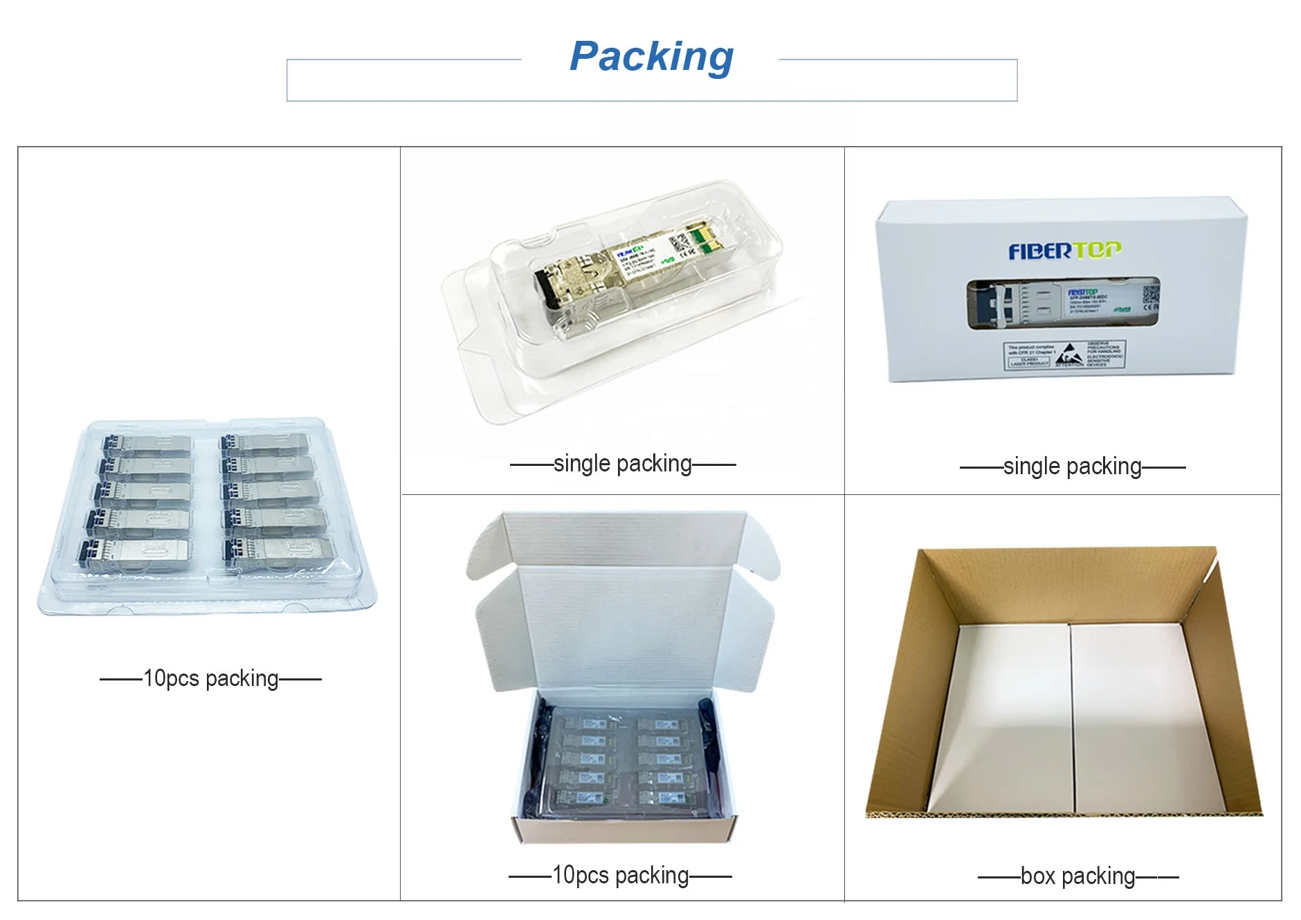 FIBERTOP 10GBASE-T RJ45 Copper Ethernet to 10G SFP+ Fiber Media Converter
