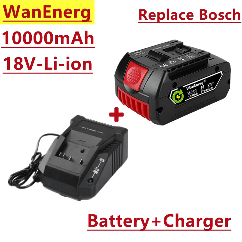 

Batería de iones de litio, 18v, 10000 Mah, sustitución de herramientas eléctricas, Bosch, bat609, bat610, bat618, bat619