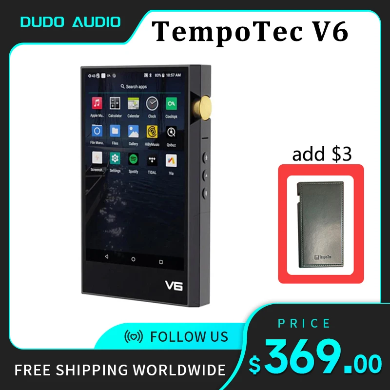 TempoTec V6 DAP Android HIFI музыкальный плеер MP3 портативный двойной AK4493SEQ DAC DSD512 WIFI двухсторонний Bluetooth MQA дыхательный Spotify
