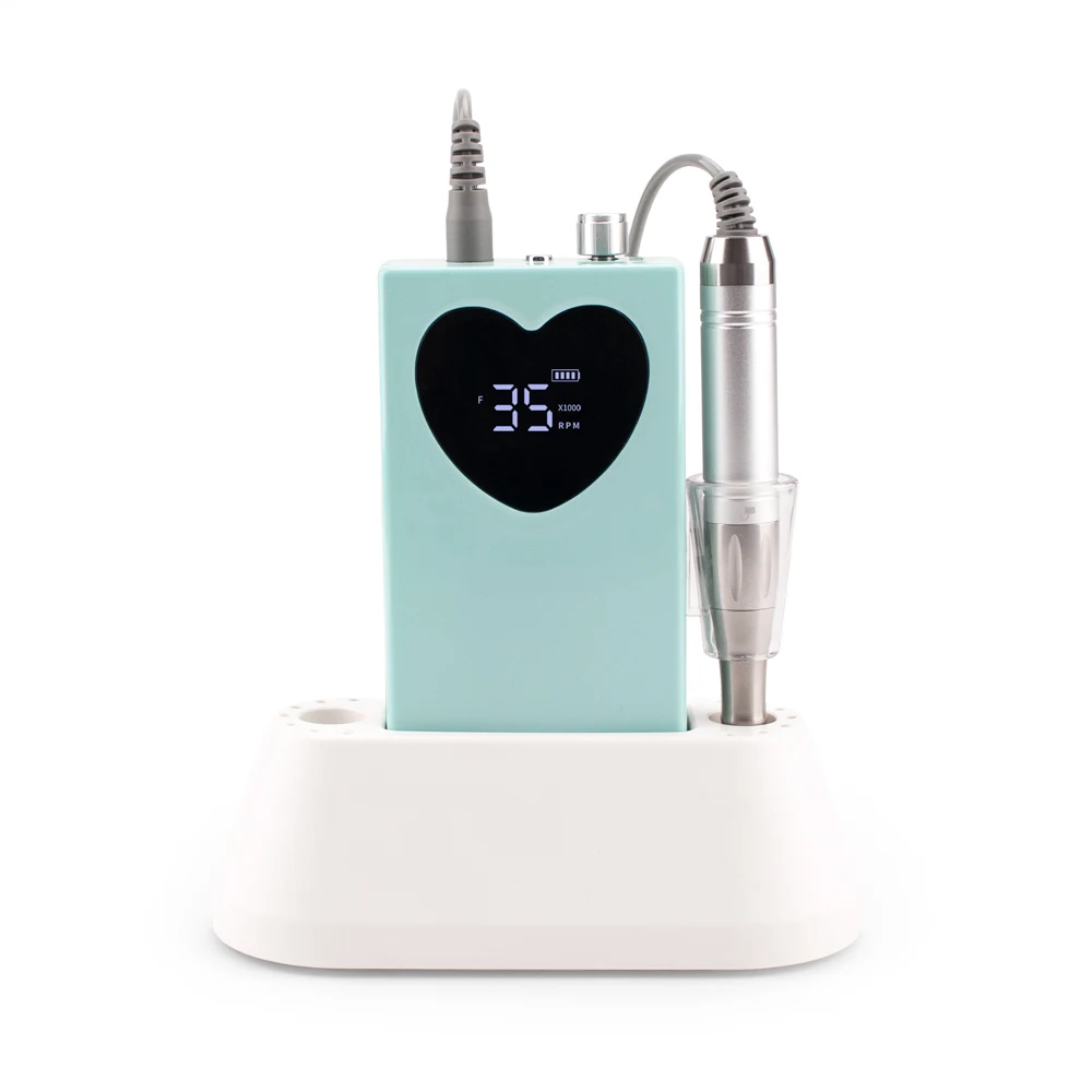 Дрель для ногтей в форме сердца профессиональная маникюрная машина 35000 об/мин