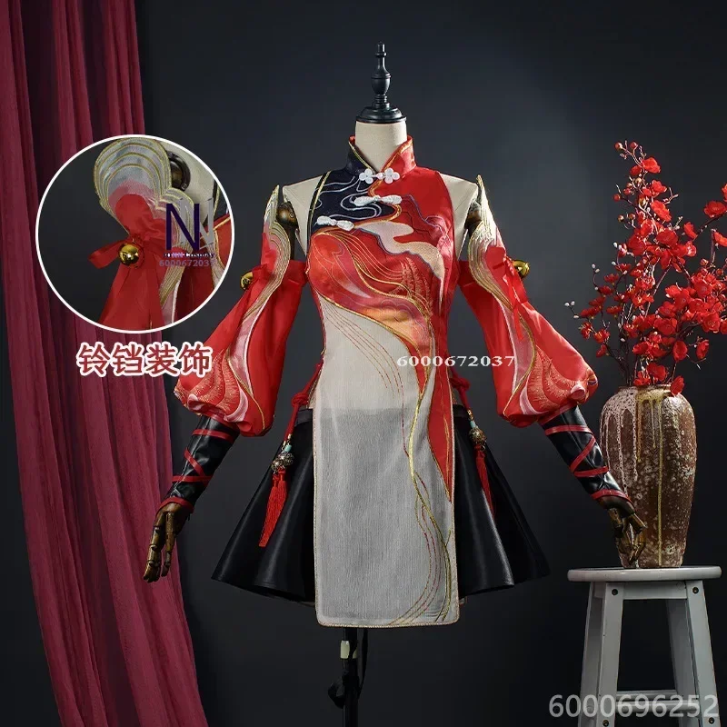 Игра Naraka Bladepoint Shen Miao Yongchun Косплей Костюм Новый год Ципао Женский наряд в