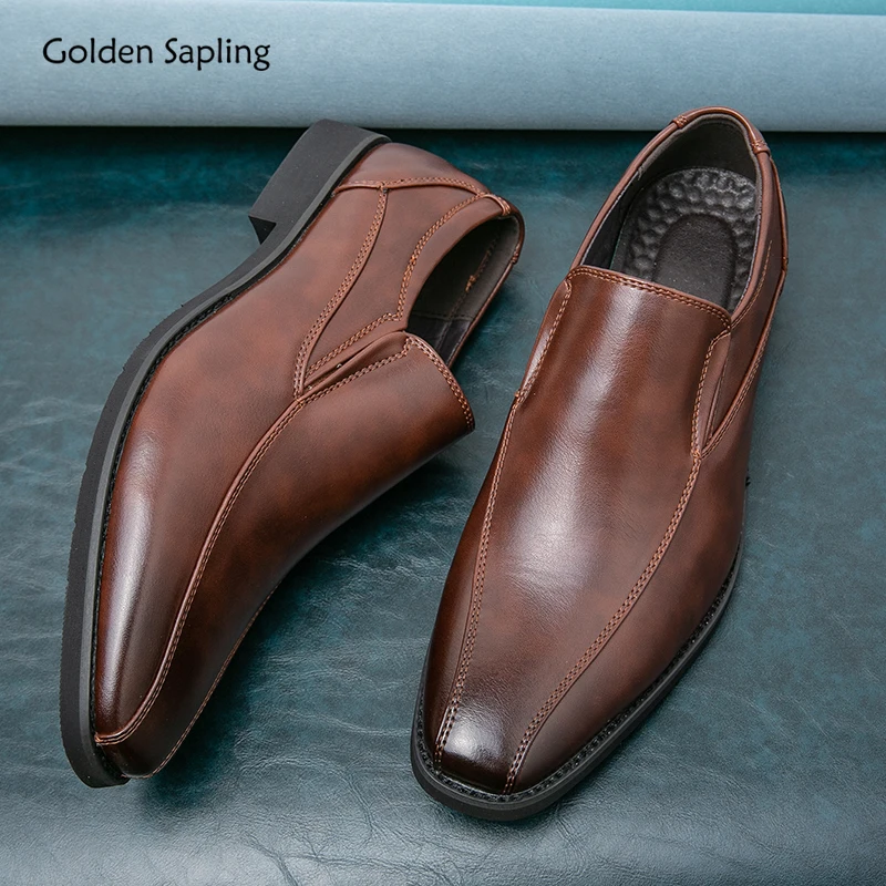 

Golden Sapling Oxford Shoes Man Fashion Dress Loafers Classics Men's Formal Wedding Shoes Men Casual Business Leisure Chaussures