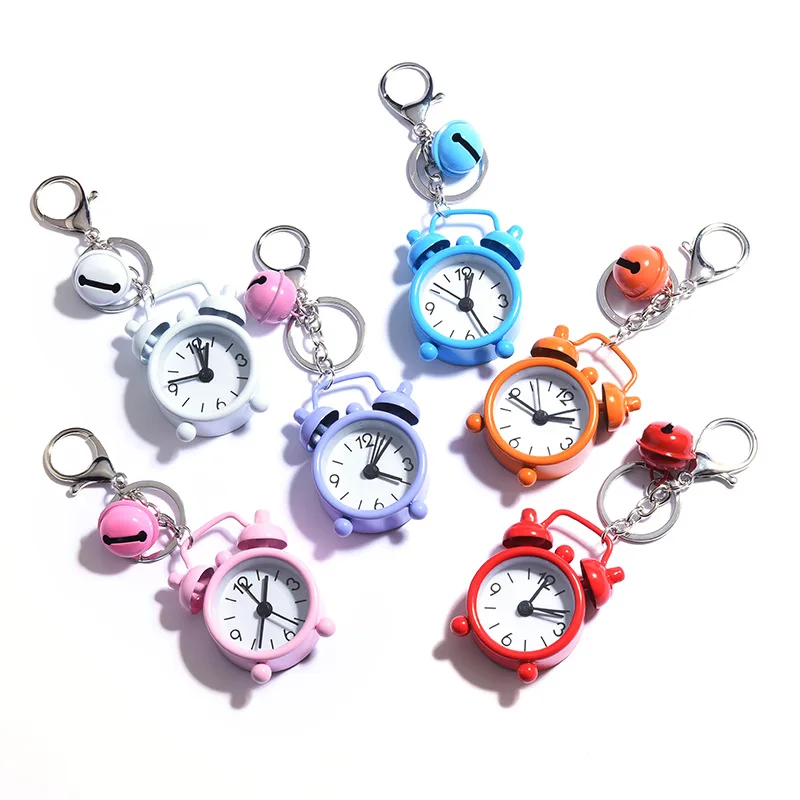 

New Mini Small Alarm Clock Key Chain Pendant Creative Car 0rnaments Bag Ornaments Couple Key Chain Small Gifts.