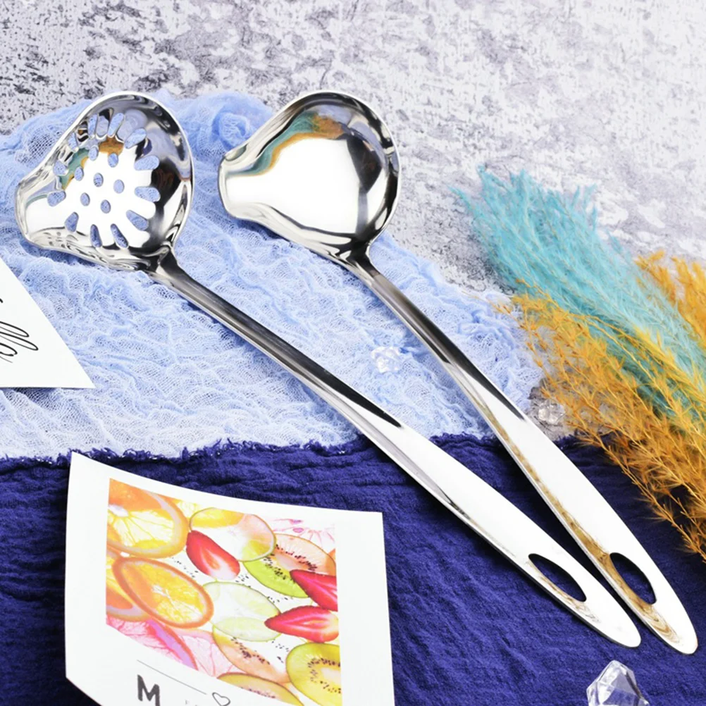 

2pcs Stainless Steel Sauce Drizzle Spoon Skimmer Spoon Mint Sauce Ladle Sauce with Spout for Home Kitchen Cooking Serving