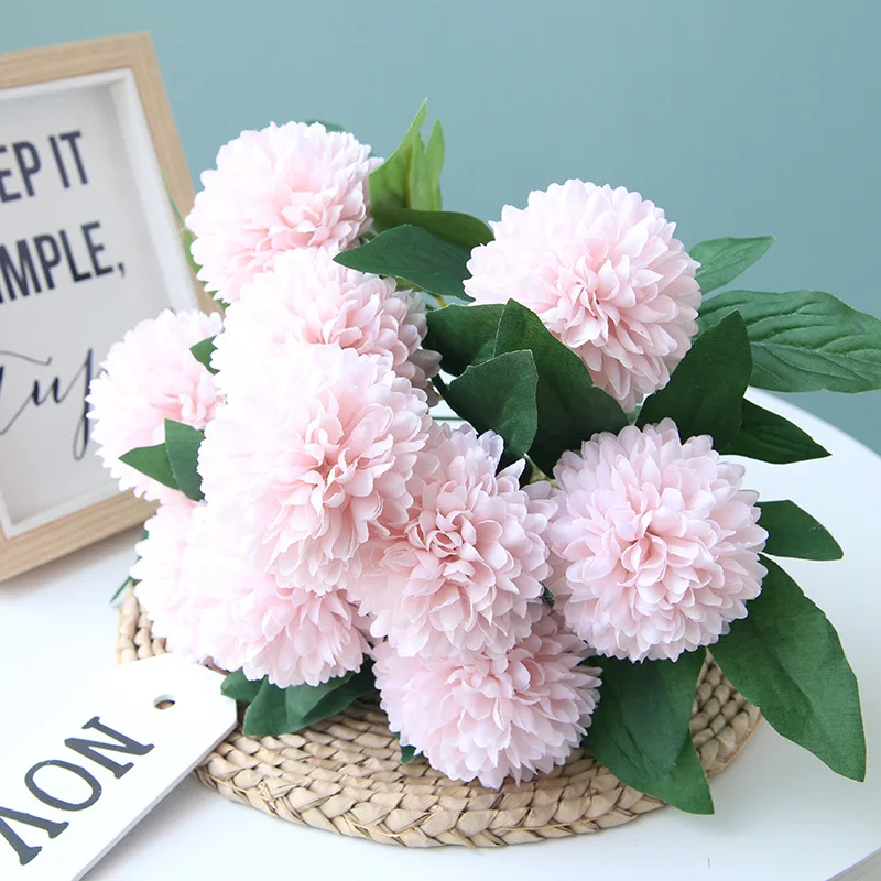 

Искусственный Шелковый букет одуванчиков, имитация цветов, украшение для свадьбы, гостиной, офиса, дома, сада, искусственные цветы, аксессуа...