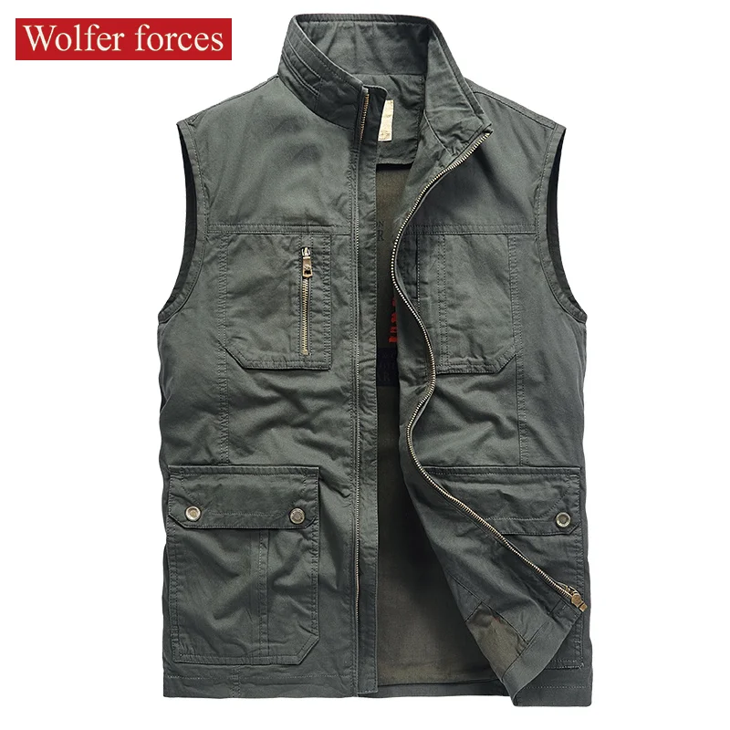 

Fishing Vests Waistcoats Jackets Men Clothing Men's Vest Waistcoat Pockets Male Jacket Coat Man Vest Fashion Mens Gilet Homme