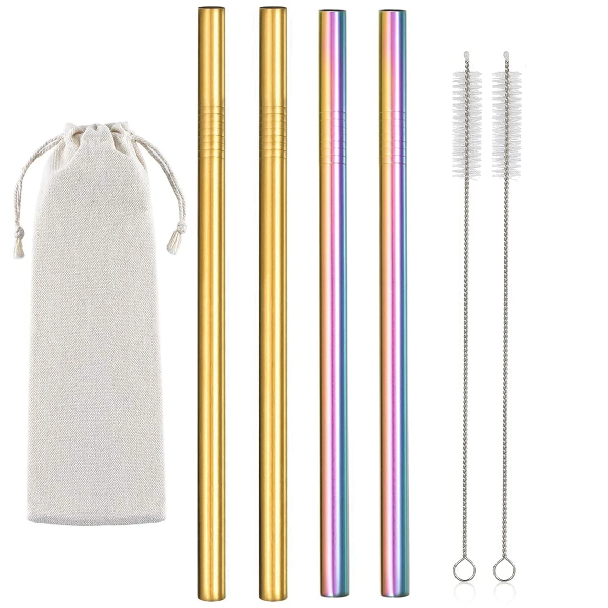 

Металлические соломинки LYthE 4 штуки