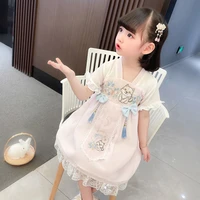 chinese style dress for girls party summer kids cheongsam princess dresses baby kids floral elegant clothes 3 to 8 years old