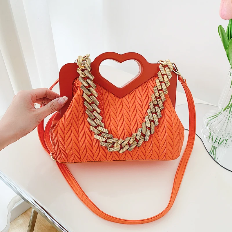 

Luxury Woman Hobo Bag Trend Heart Handles Handbag Purse Quality Leather Embossing Crossbody Shoulder Bag Lady Clutch Bag Satchel