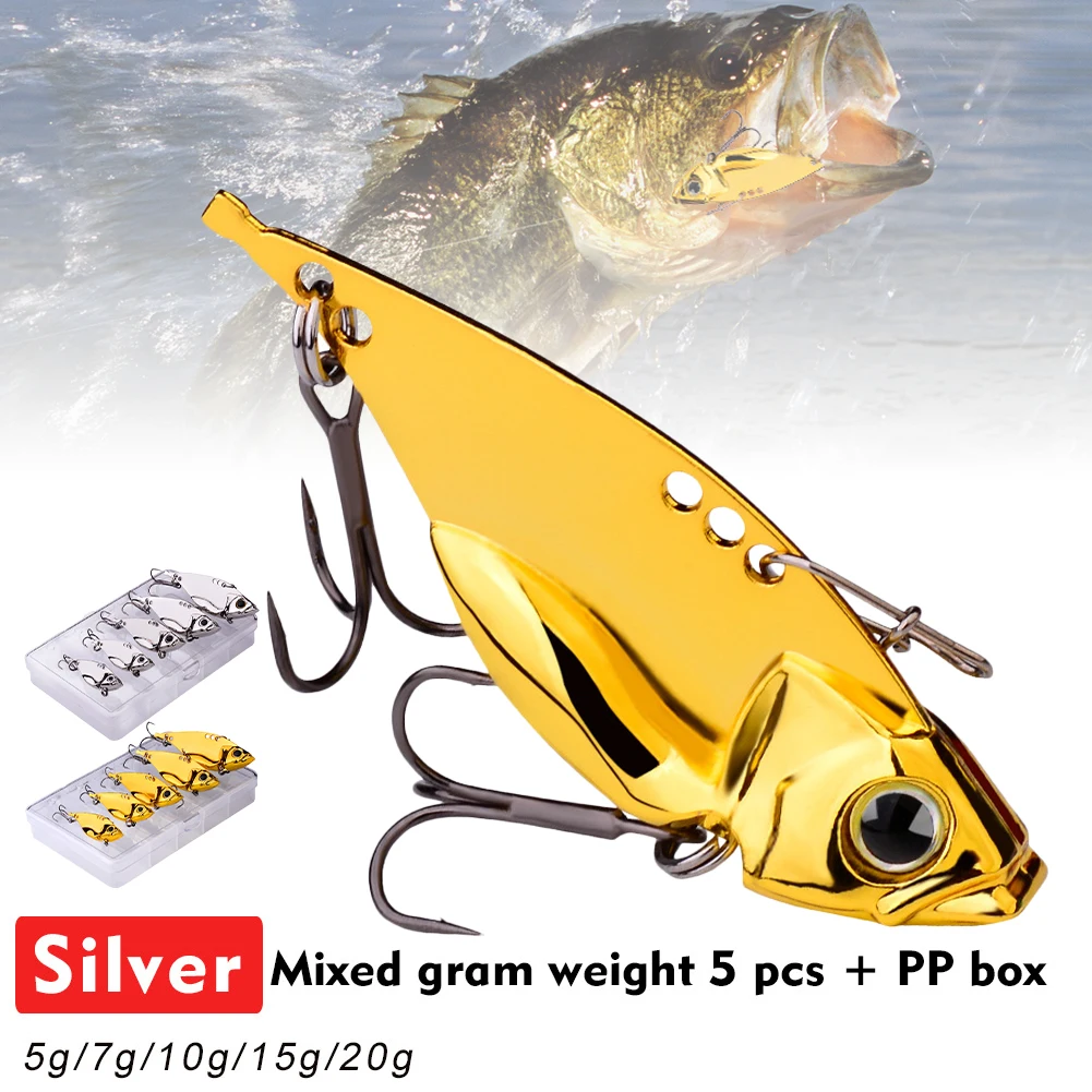 

Metal Fishing Lures VIB Fishing Spoon Hard Bait Sinking Jigs Lifelike Swimbait for Saltwater Freshwater Trolling Lure Tackles