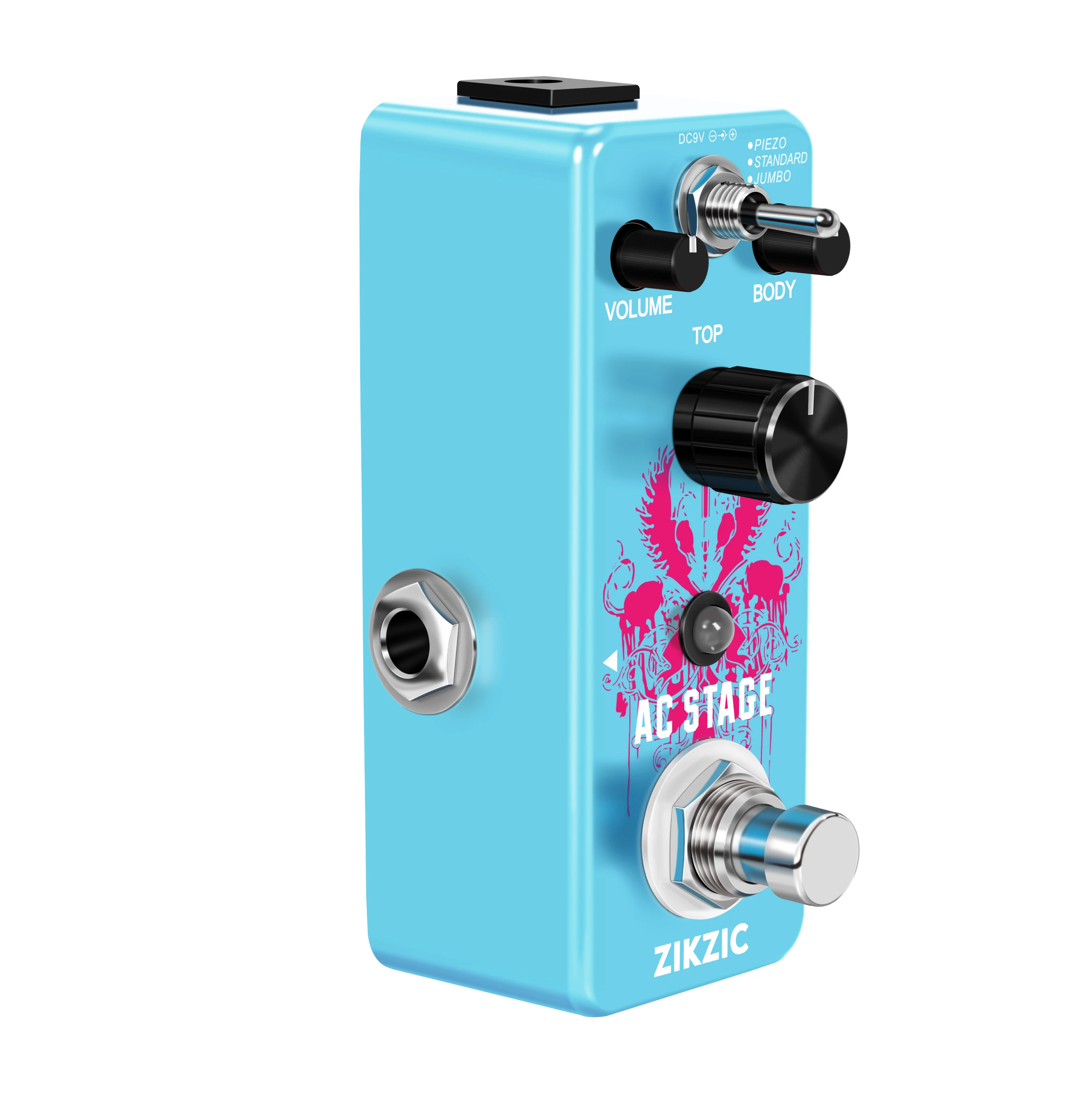 Zikzic LEF-320 AC Stage Guitar Pedal Effect Analog Acoustic Pedals For Guitars Guitarist Analog Effectors Piezo Standard Jumbo