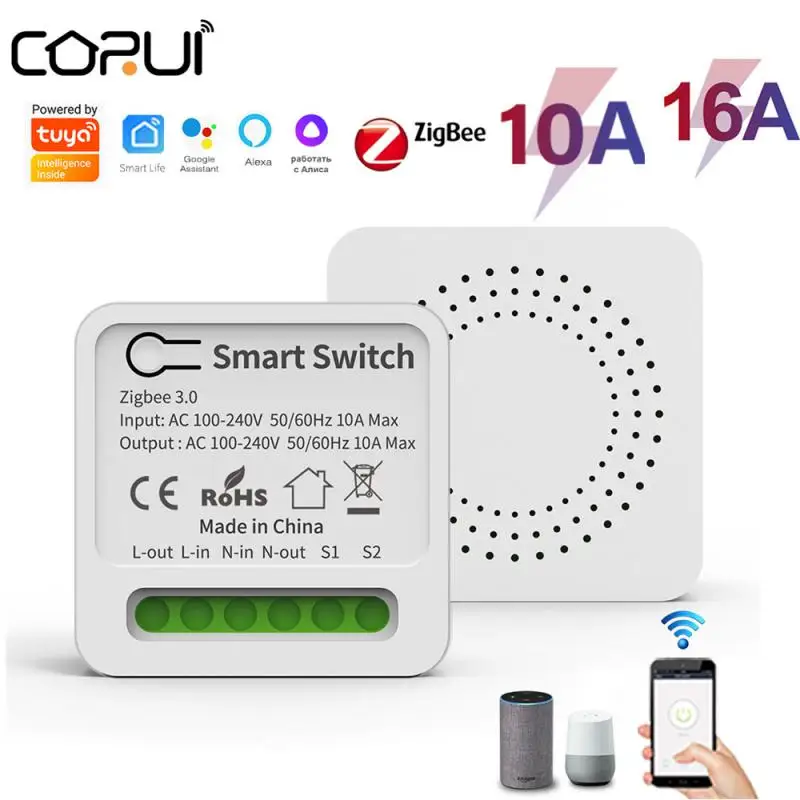

CORUI Graffiti Zigbee3.0 Smart Switch Hub Gateway Can Two-way Control Remote Smart Life Alexa Google Home Yandex Alice