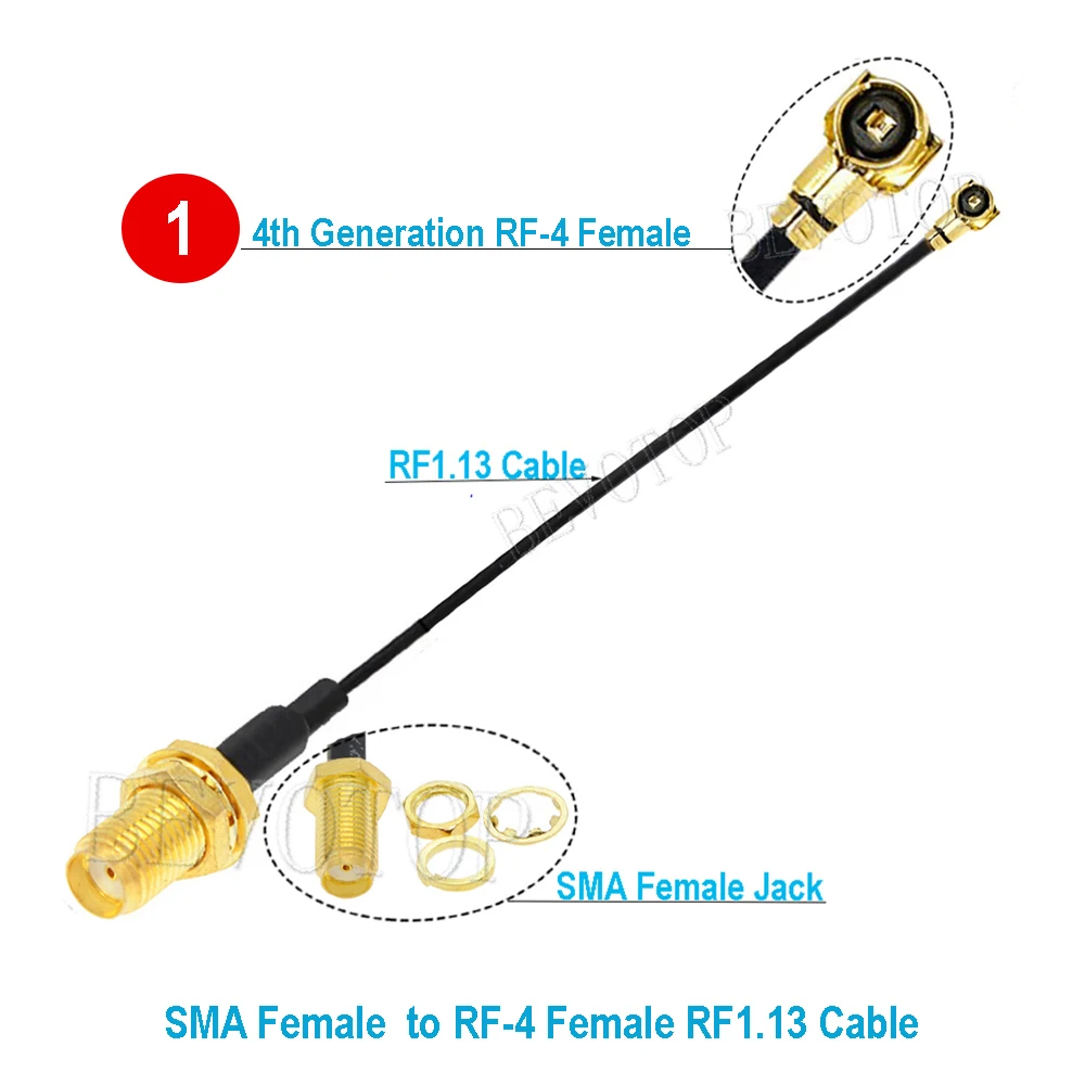 

BEVOTOP RF-кабель SMA «мама» на u.FL/RF/MHF-4 «мама»
