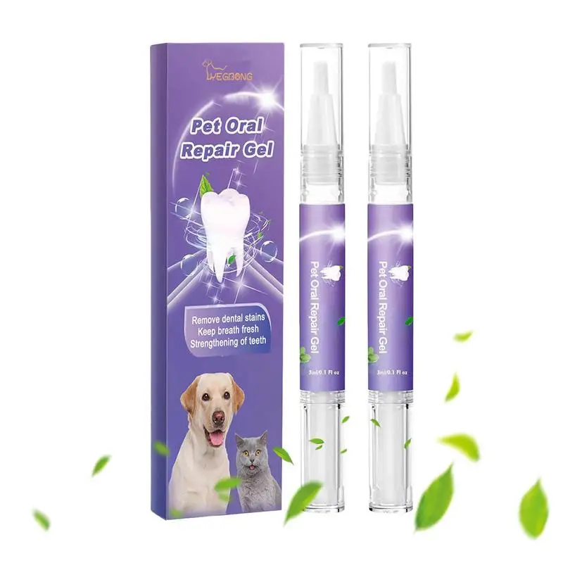 

Dog Breath Freshener Teeth Cleaner For Dogs 6ml/2PCS Clean Teeth Gel Pet Teeth Care Solution Pet Supplies For Cat Dog Teeth Care