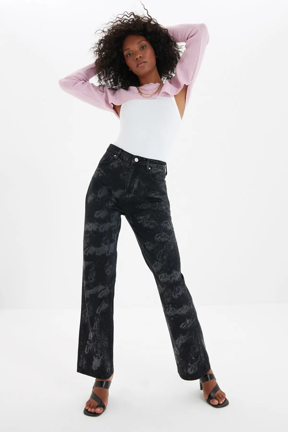 

Trendyol Batik-Flushing High Bel 90's Wide Leg Jeans TWOAW22JE0274