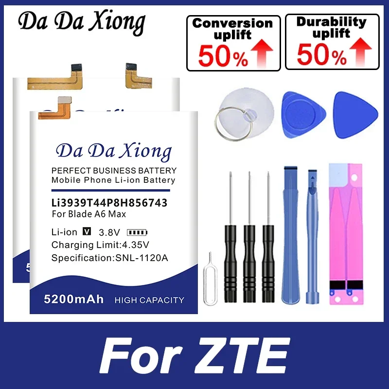 Li3834T43P6H 726452 Замените аккумулятор для ZTE Axon Blade UFi Z N1 V2 M2 A3 A6 Z7 C2016 Q505T Z18 A30 30 31 MF970 Ultra LTE
