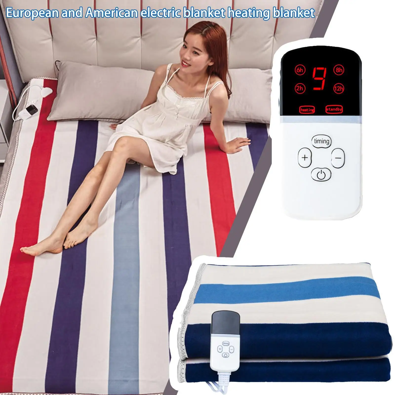 

Electric Blanket 220/110V Thicker Heater Heated Blanket Mattress Thermostat Electric Heating Blanket Winter Body Warmer