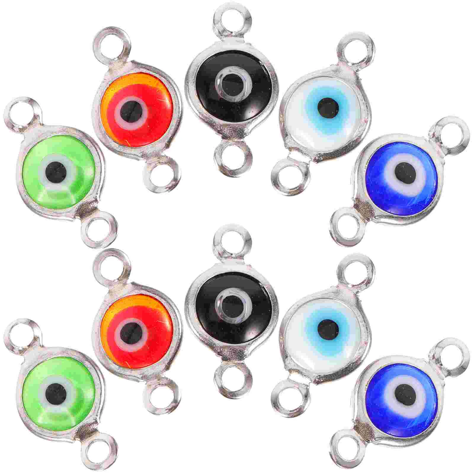 10Pcs Evil Eye Charms Evil Eye Pendant Jewelry Making Charms Jewelry Making Decors