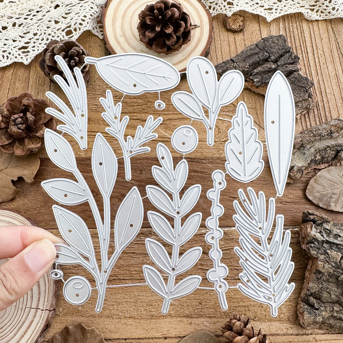Красивые листья ветви металлические Вырубные штампы скрапбукинг декоративное