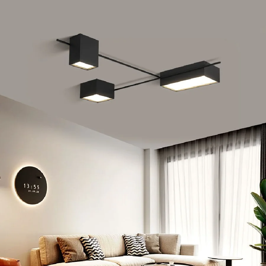 

Modern Simple Black/White LED Ceiling Light For Dining Living Room Bedroom Kitchen Ceiling Lamp Home Deco Creative Panel Lamps