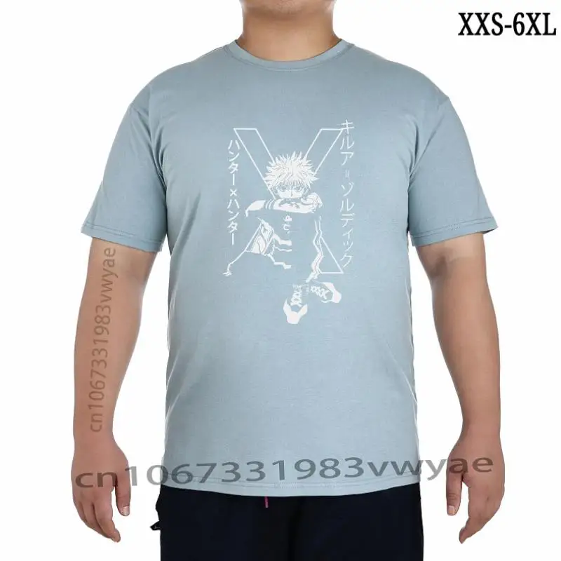 Killua Zoldyck футболка Hunter x для мужчин и женщин модная аниме с коротким рукавом детей