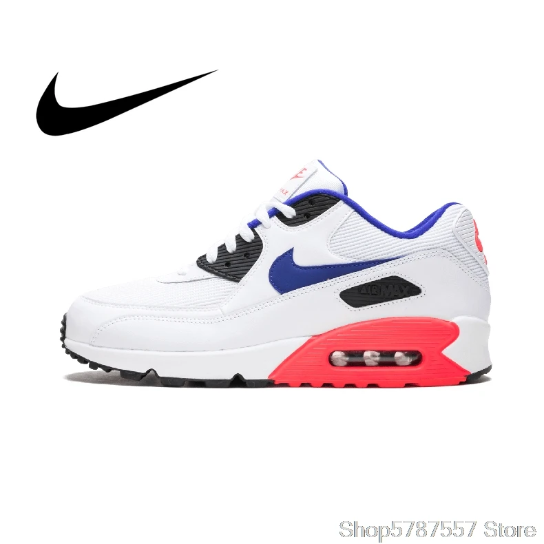 

Классические кроссовки Airmax 90, оригинальные удобные кроссовки на шнуровке для мужчин NIKE AIR MAX 90, 537384-136, уличные спортивные кроссовки