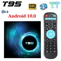 original smart t95 tv box android 10 allwinner h616 4gb 64gb 6k 4k media player 3d video voice 2 4g 5g wifi bt5 0 set top box