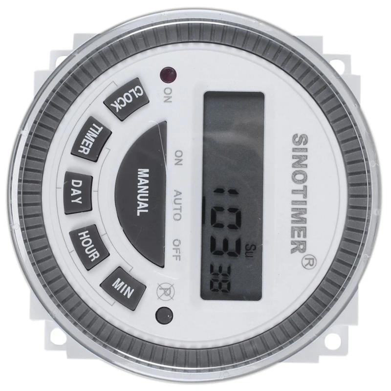 Цифровой программируемый выключатель освещения с пылезащитной крышкой 220 В