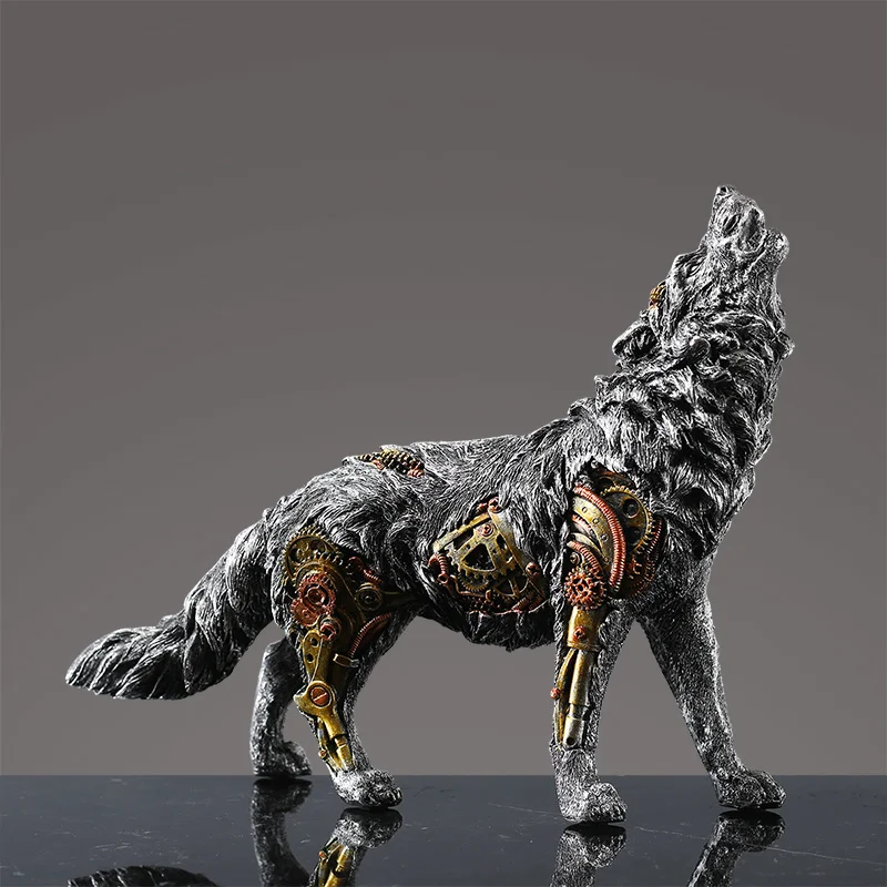 

personality Creative wolf living room decoration horse to success office light luxury decoration business decoration