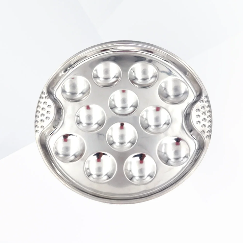 

Escargot Dish Plate Serving Snail Plates Baking Oyster Pan Mushroom Cooking Stainless Steel Shell Kitchen Utensil