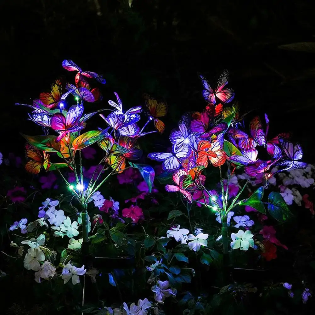 

Garden Butterflies Light Outdoor Garden Led Night Lights Weather-resistant Butterflies Solar Lamps for Pathways Patios