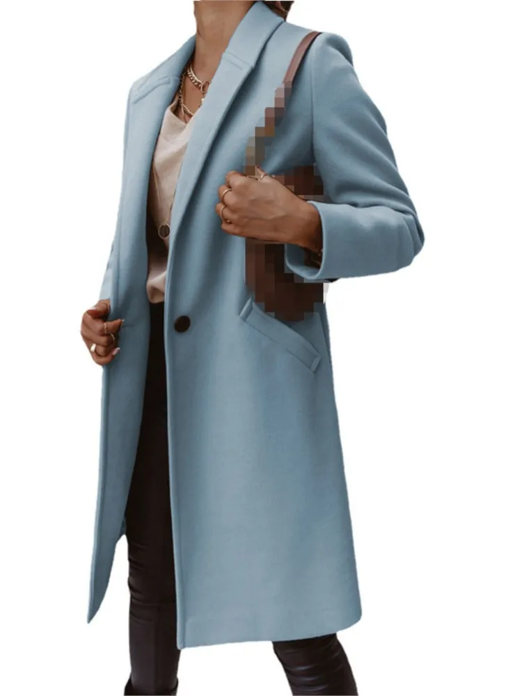 Женский осенне-зимний новый модный однотонный повседневный удобный вовняный