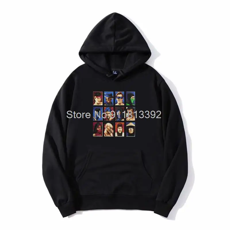

Vintage Mortal Kombat II Tees Genesis Character Select 16 Bit Retro Gamer Collage Hoodie Men Fleece Hooded Hoodies Sweatshirt