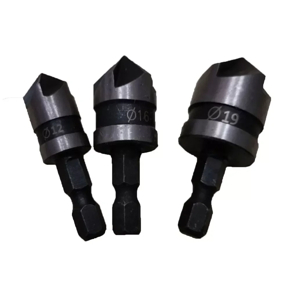 

3 шт., шестигранная Зенковка для дрели, 12 мм, 16 мм, 19 мм